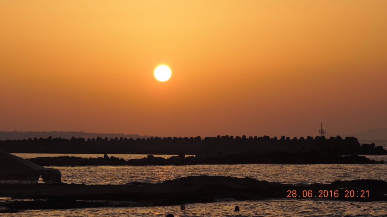 Sonnenuntergang am Hotelstrand allsun Hotel Carolina Mare