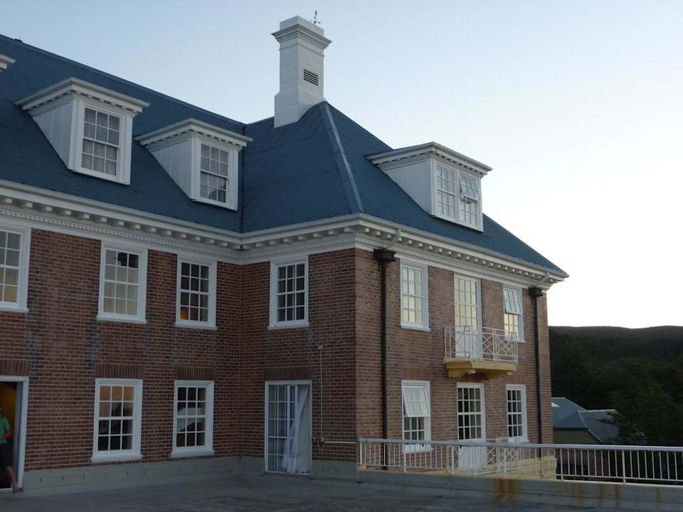 Das Chateau Tongariro vom Aussichtsbalkon aus Hotel Bayview Chateau Tongariro