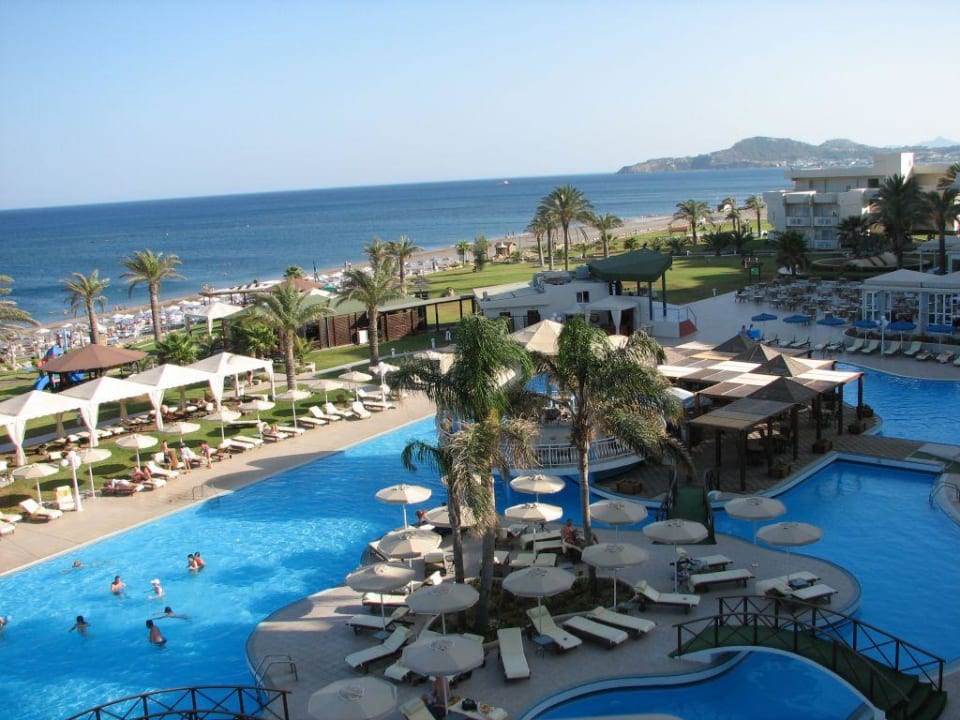 Blick vom Zimmerbalkon 2. Etage, Haus III Rodos Palladium Leisure & Wellness