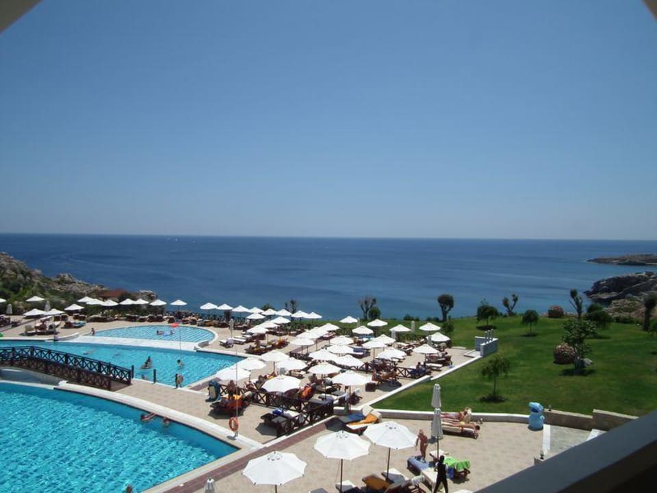 Ausblick vom Balkon Hotel Kalithea Horizon Royal