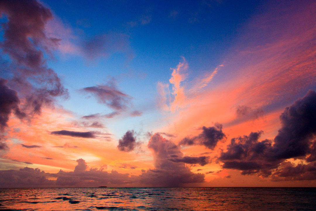 Sonnenuntergang Meeru Maldives Resort Island