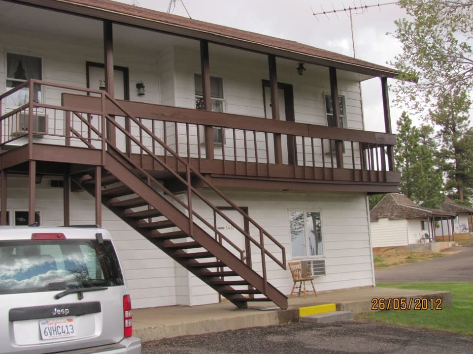 Treppenaufgang zum Zimmer Hotel Bryce Canyon Pines