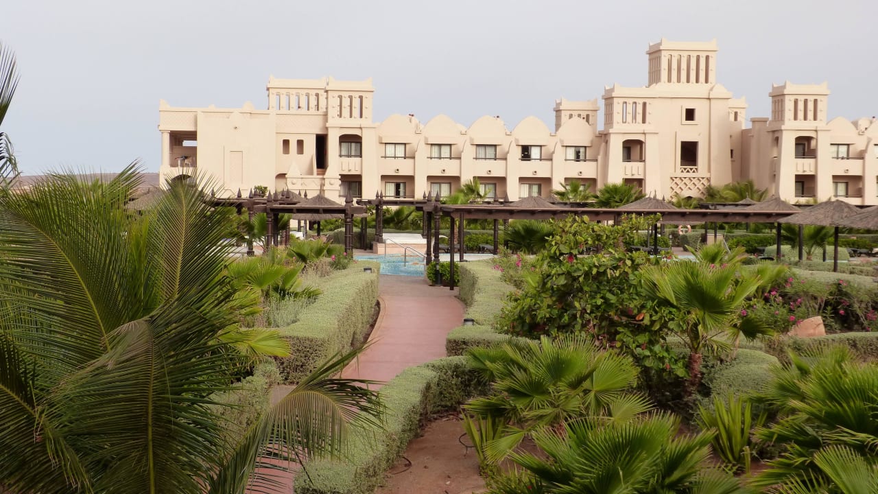 Blick vom Block 4 Richtung Pool Hotel Riu Touareg