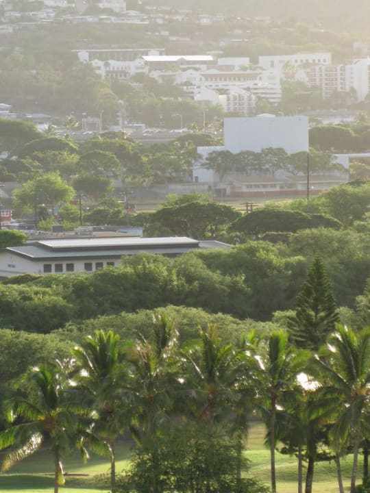 Blick vom Balkon Hotel Courtyard Waikiki Beach