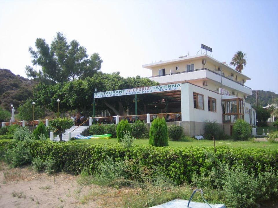 Pension vom Strand aus gesehen Pension Victoria