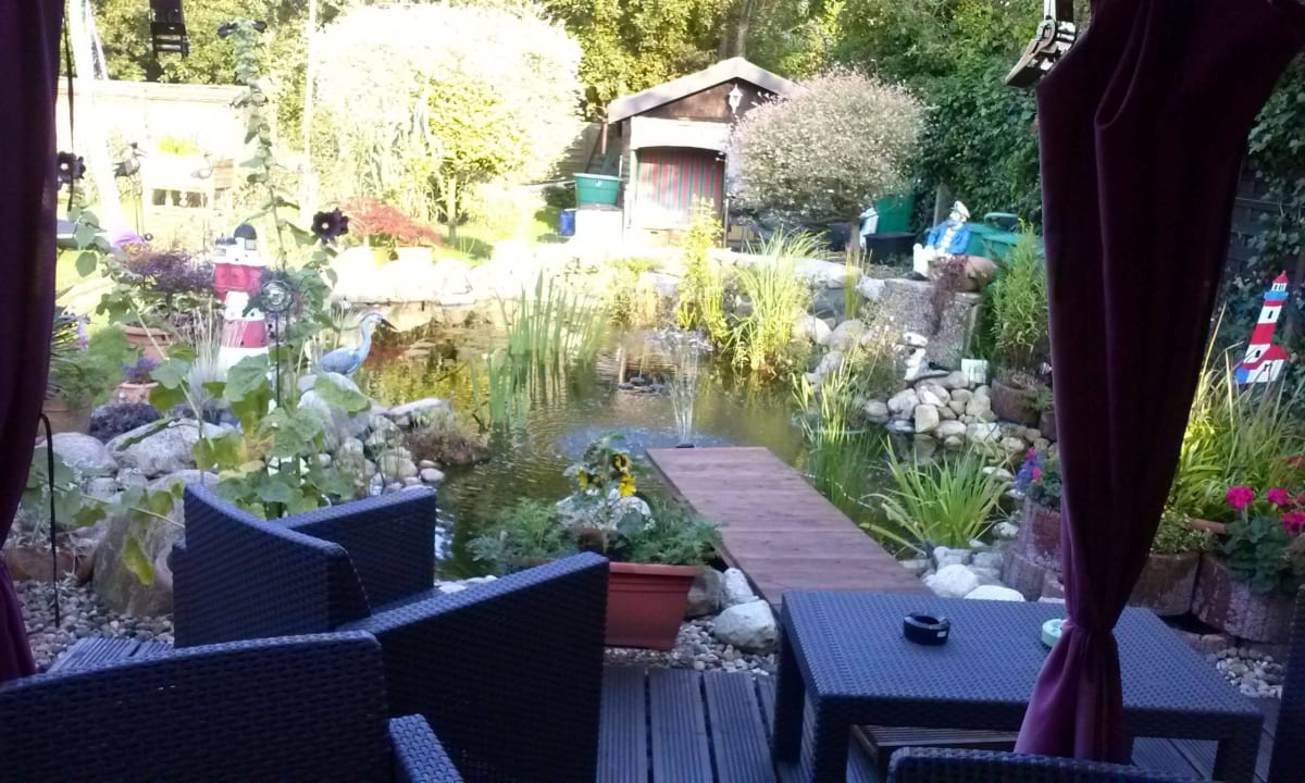 Blick aus der Sitzecke Gästehaus Klement