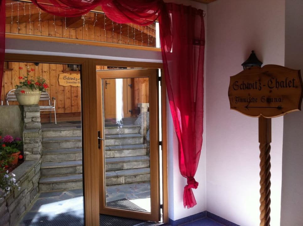 Ausgang zur finnischen Sauna Hotel Truyenhof