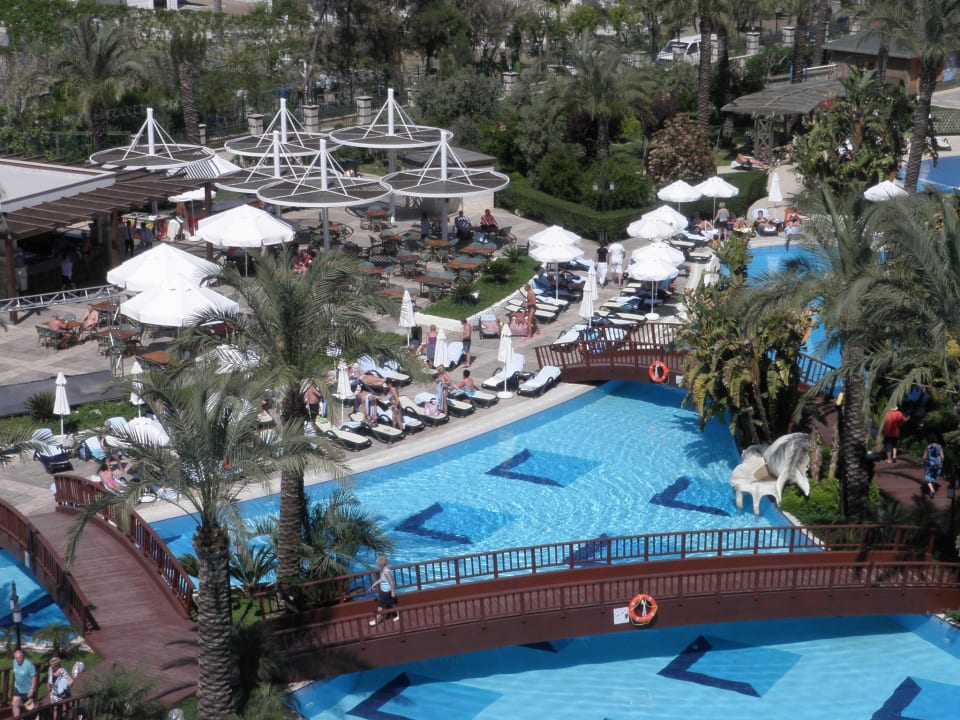 Poolanlage Blick vom Balkon Sunis Kumköy Beach Resort Hotel & Spa