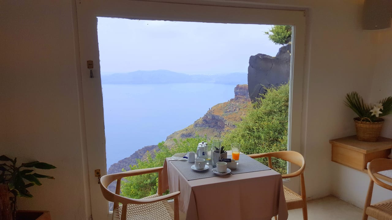 Ausblick aus dem Frühstücksraum Honeymoon Petra Villas