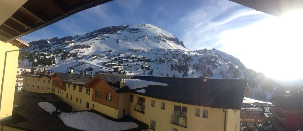 Aussicht vom Balkon Hotel Mosermandl