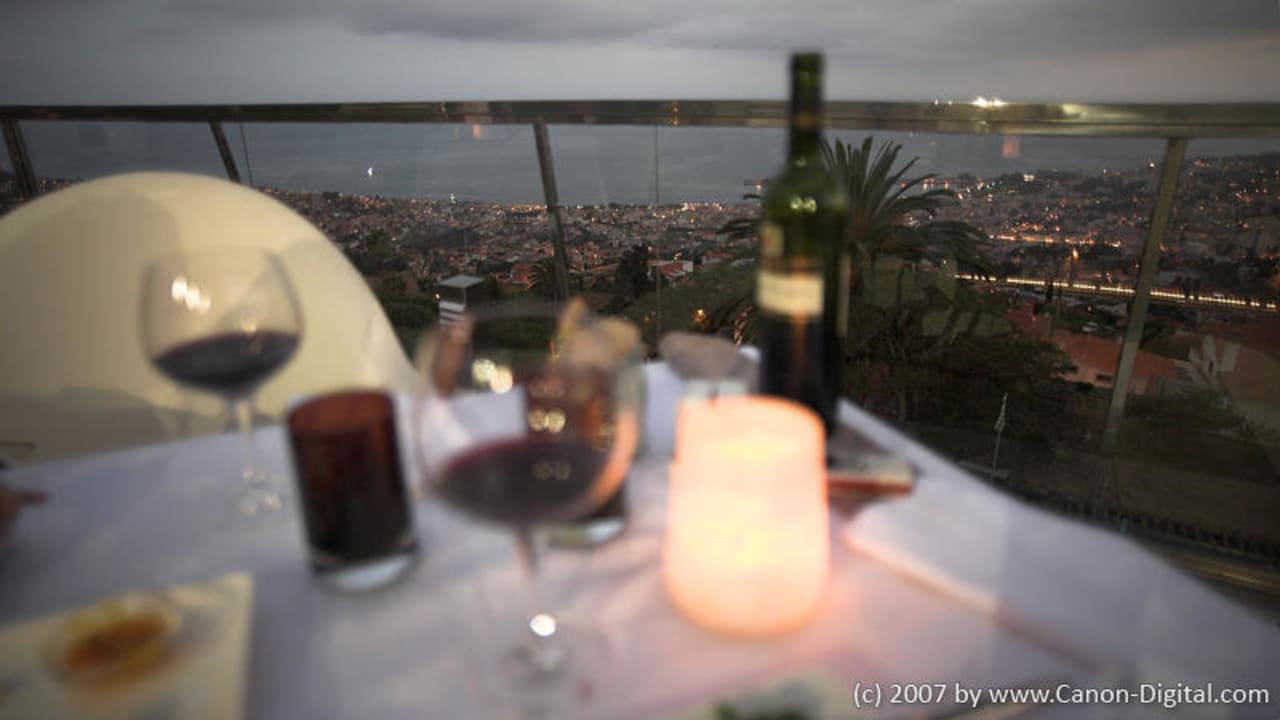 Ausblick vom Abendessen auf der Terrasse Hotel Quinta Mirabela
