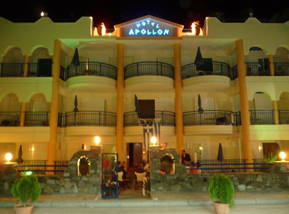 Hotel Apollon am Abend Hotel Apollon