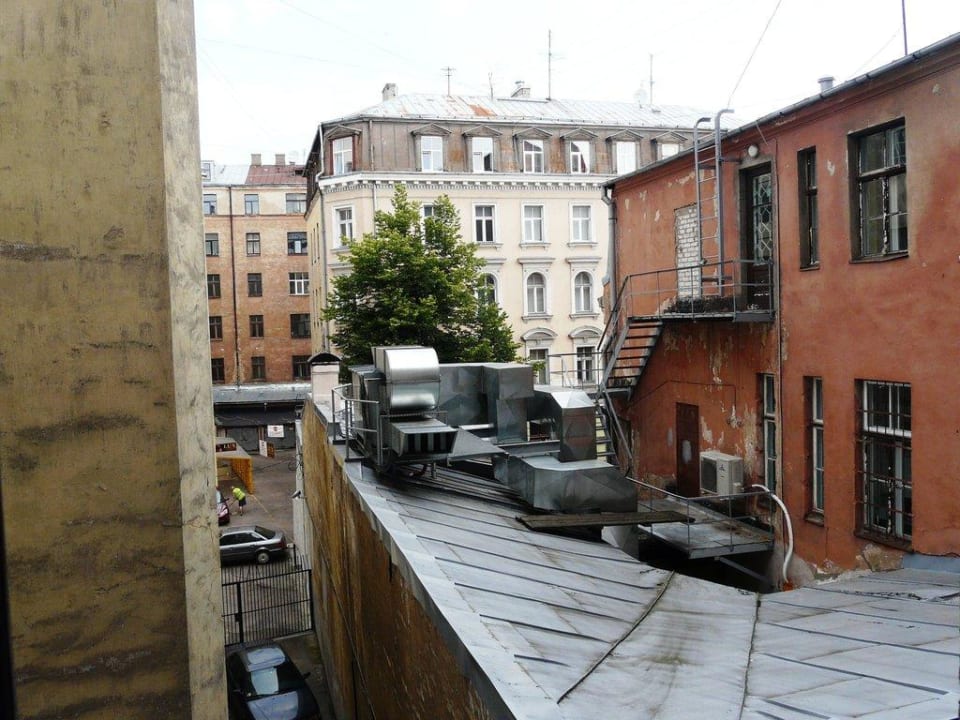 Ausblick aus dem Fenster des Schlafzimmers Gästehaus Helga