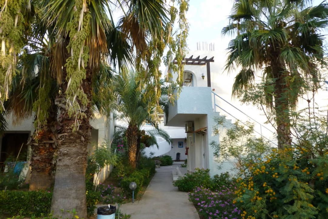 Weg zu den Zimmern Hotel Muses