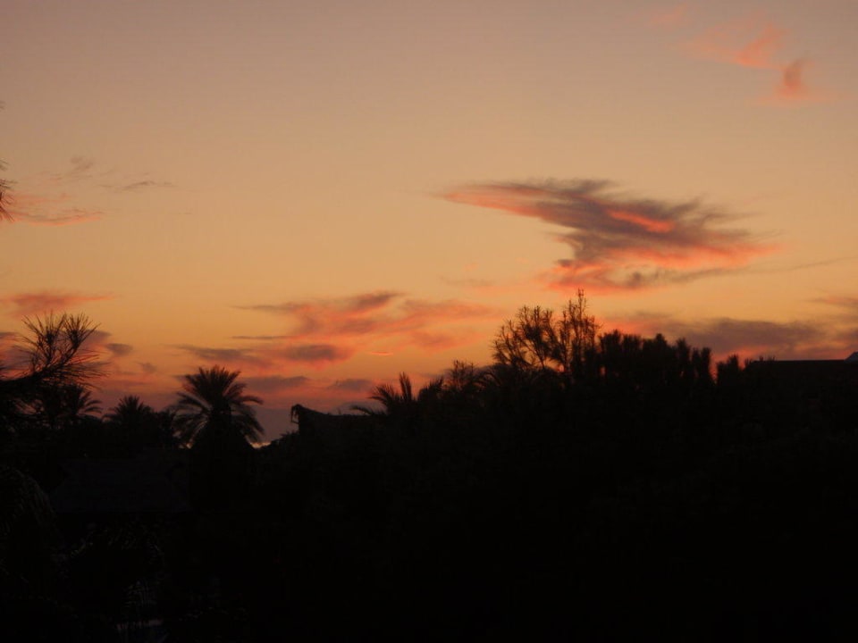 Sonnenuntergang vom Balkon aus AQI Pegasos World