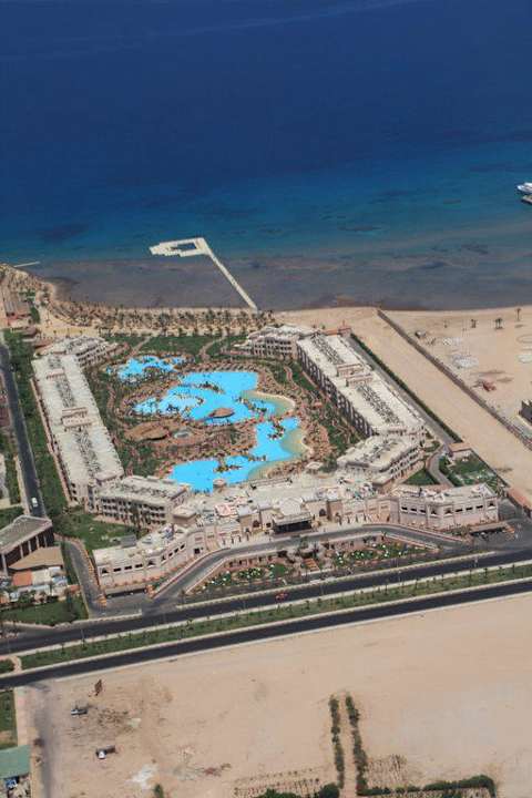 Blick aus dem Flieger Pickalbatros Palace Resort