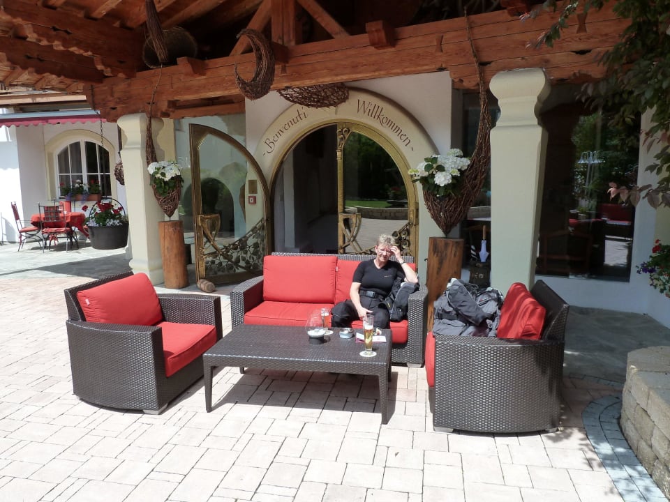 Ruhezone nach einer Motorradtour Hotel Almhof Call