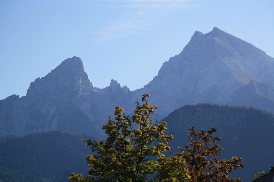 Balkonblick am Morgen Pension Mooserlehen