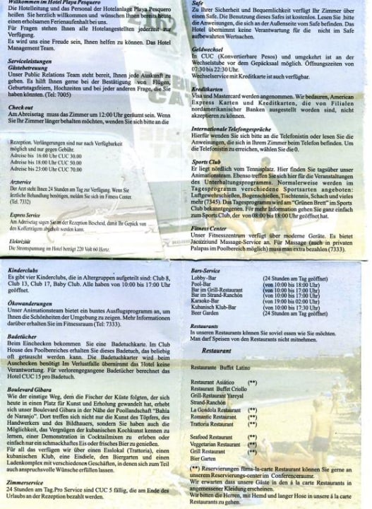 Übersicht Wissenswertes zum Hotel Hotel Playa Pesquero