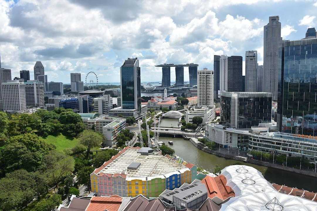 Ausblick vom Zimmer Hotel Novotel Clarke Quay