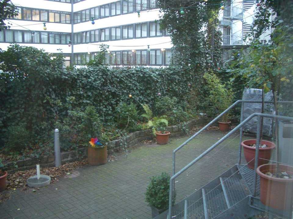 Terrasse, Blick aus Zimmer 11 Hotel Königshof Hamburg