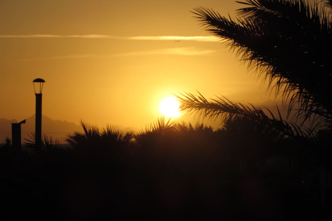 Sonnenuntergang vom Zimmer Pickalbatros Dana Beach Resort - Hurghada