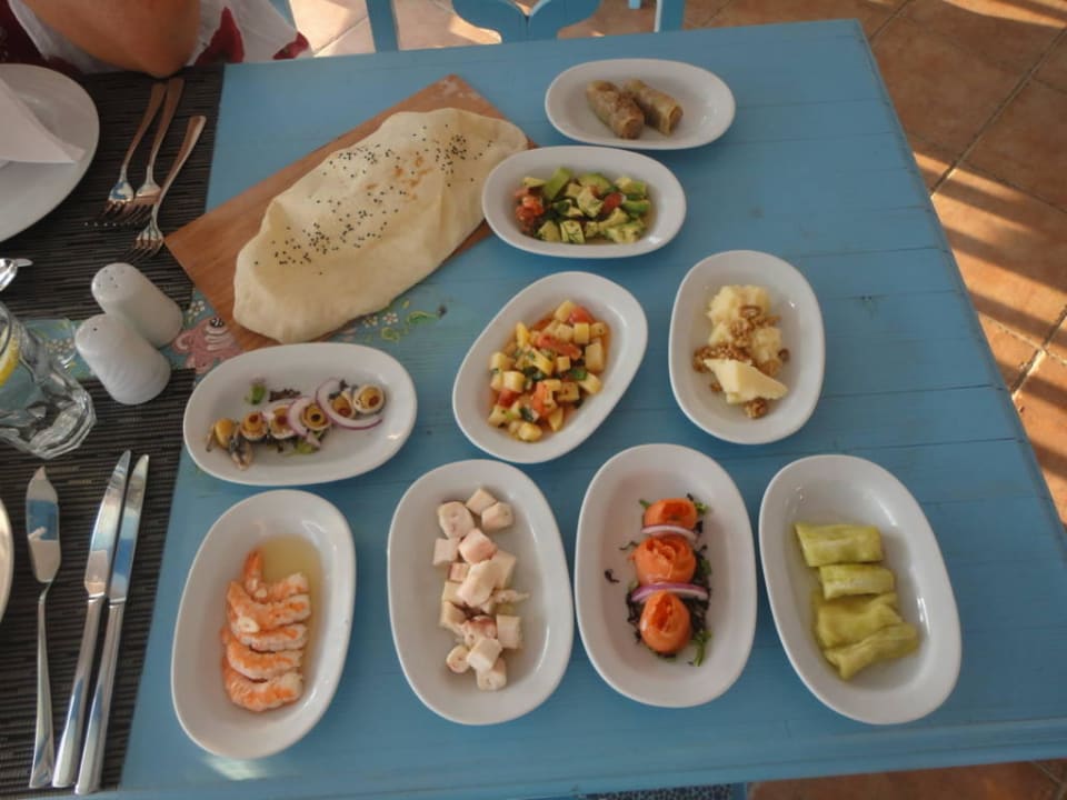 Vorspeisen im Fischrestaurant PALOMA Perissia