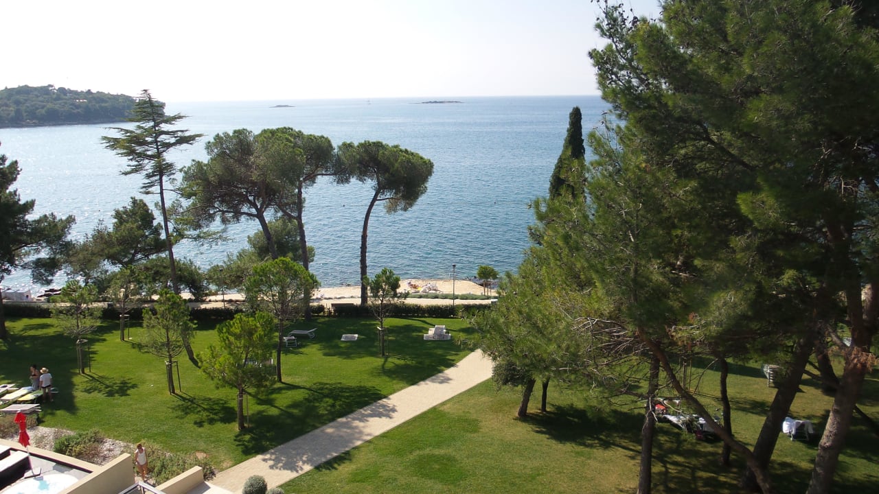 Aussicht aus dem Balkon Hotel Parentium Plava Laguna