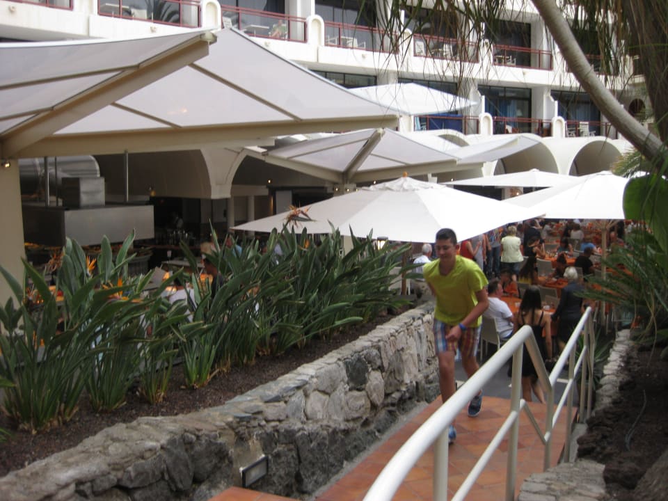 Frühstück unter Palmen Seaside Hotel Sandy Beach