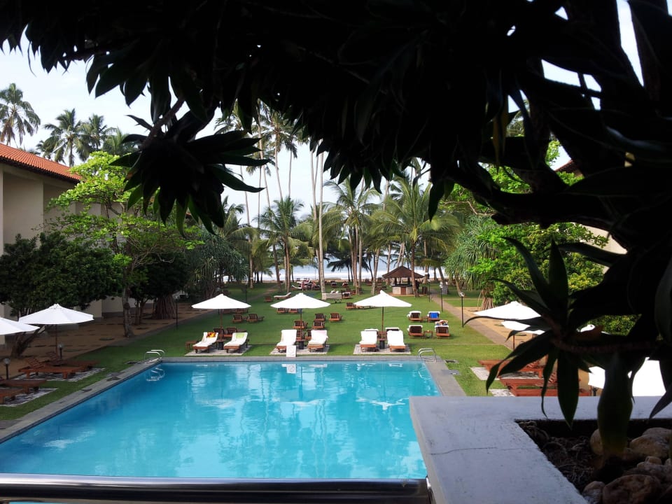 Blick von der Restaurantterrasse Mermaid Hotel & Club