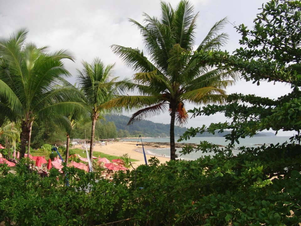 Ausblick von der Dachterrasse zum Strand La Flora Khao Lak