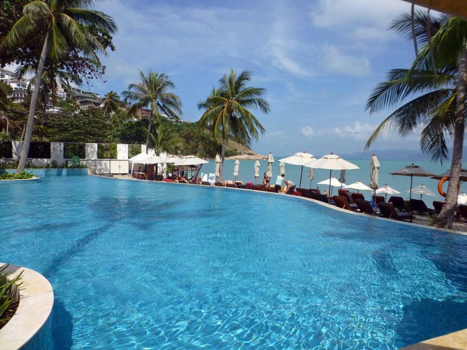 Blick vom Pool aufs Meer Melati Beach Resort & Spa