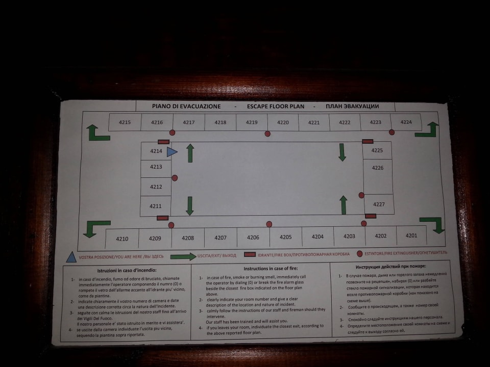 Zimmeraufteilung in den Gästehäusern Gemma Resort
