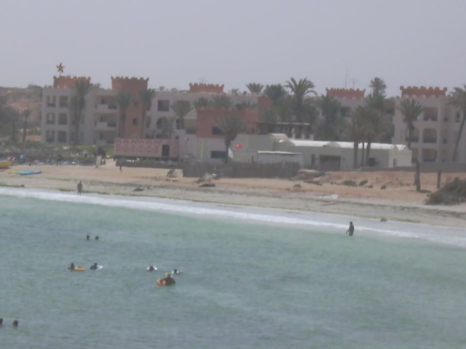 Von der Bucht aus Blick zum Hotel! Vincci Safira Palms