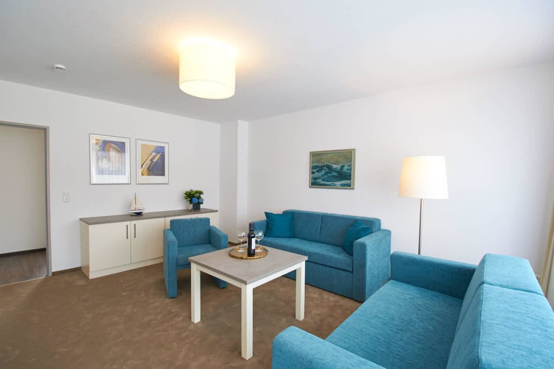 Wohnzimmer Nordsee Apartments Bremerhaven