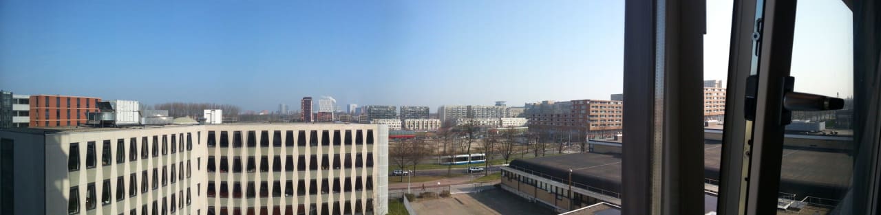 Ausblick aus unserem Zimmer The Social Hub Amsterdam West