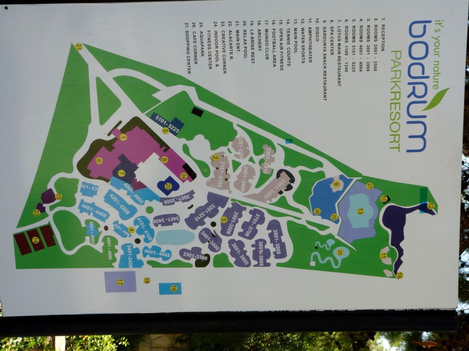 Plan hotelu. Bodrum Park Resort