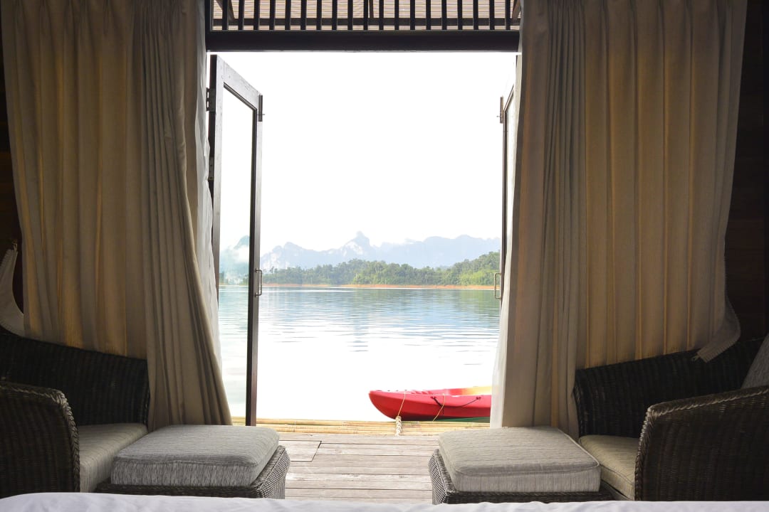 Ausblick morgens vom Zimmer 500 Rai Raft House