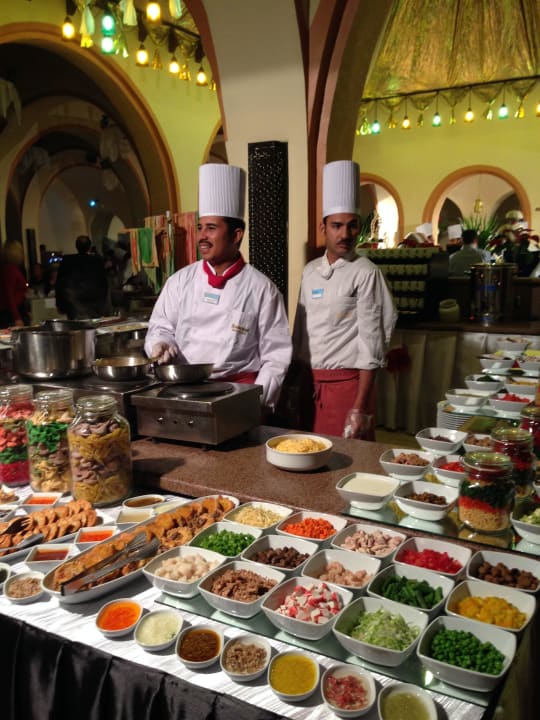 Eine "kleine" Auswahl am Pastastand zum Weihnachtstag Jaz Makadi Oasis Resort