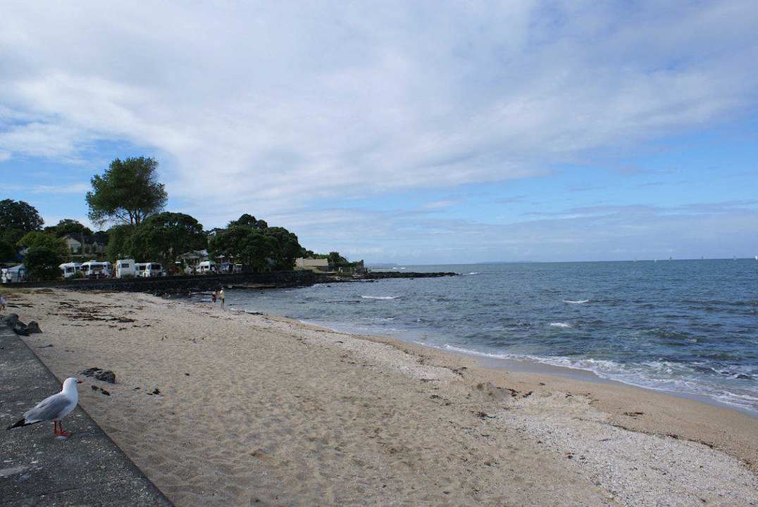 Beach beim Camping in Takapuna Campingplatz Takapuna