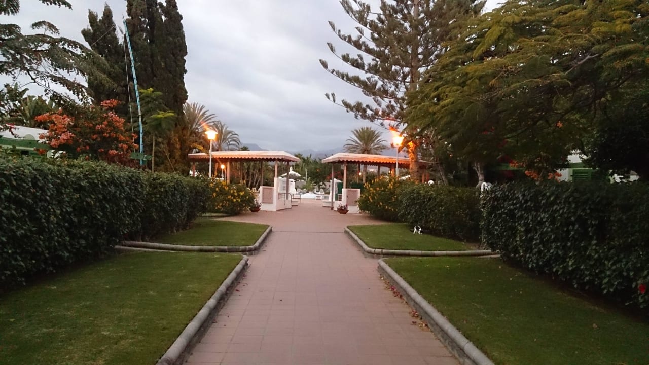 Blick vom Eingang zum Pool Bungalows Cordial Sandy Golf