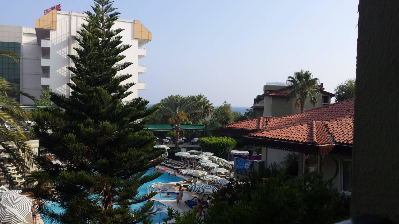Vom Zimmerbalkon aus Hotel Gardenia Beach