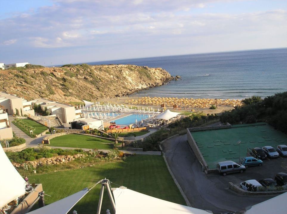 Blick vom Hauptgebäude Atlantica Mikri Poli Crete
