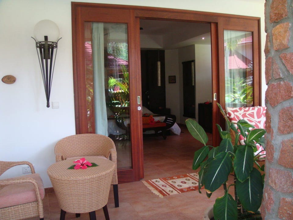 Terrasse Zimmer-Nr. 31 Hotel Le Duc de Praslin