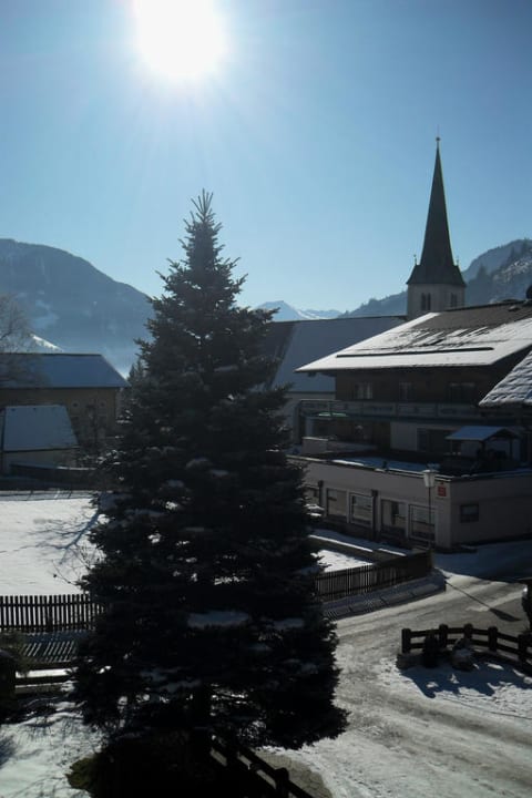 Blick aus unserem Zimmer Landhaus & Appartementhaus Haussteiner