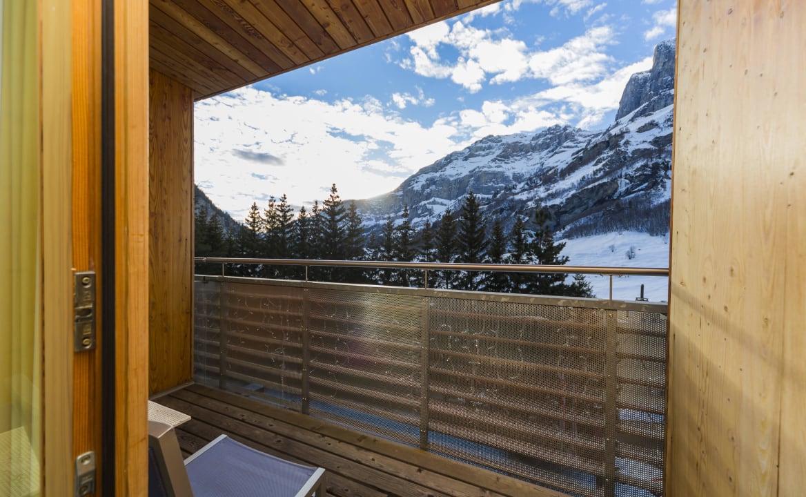 Aussblick auf unsere imoposanten Berge Hotel Le Bristol