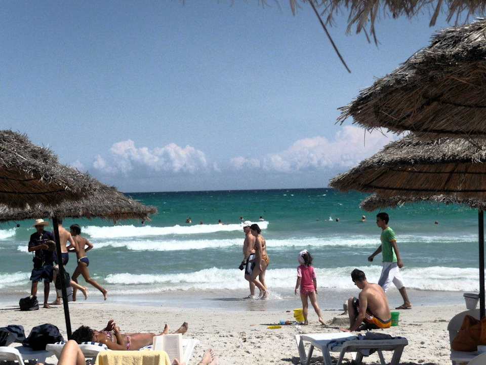 Am schönen Sandstrand Mahdia Beach & Aquapark