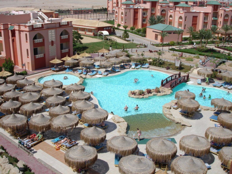 Blick von der Rutsche Pickalbatros Aqua Park Resort - Hurghada