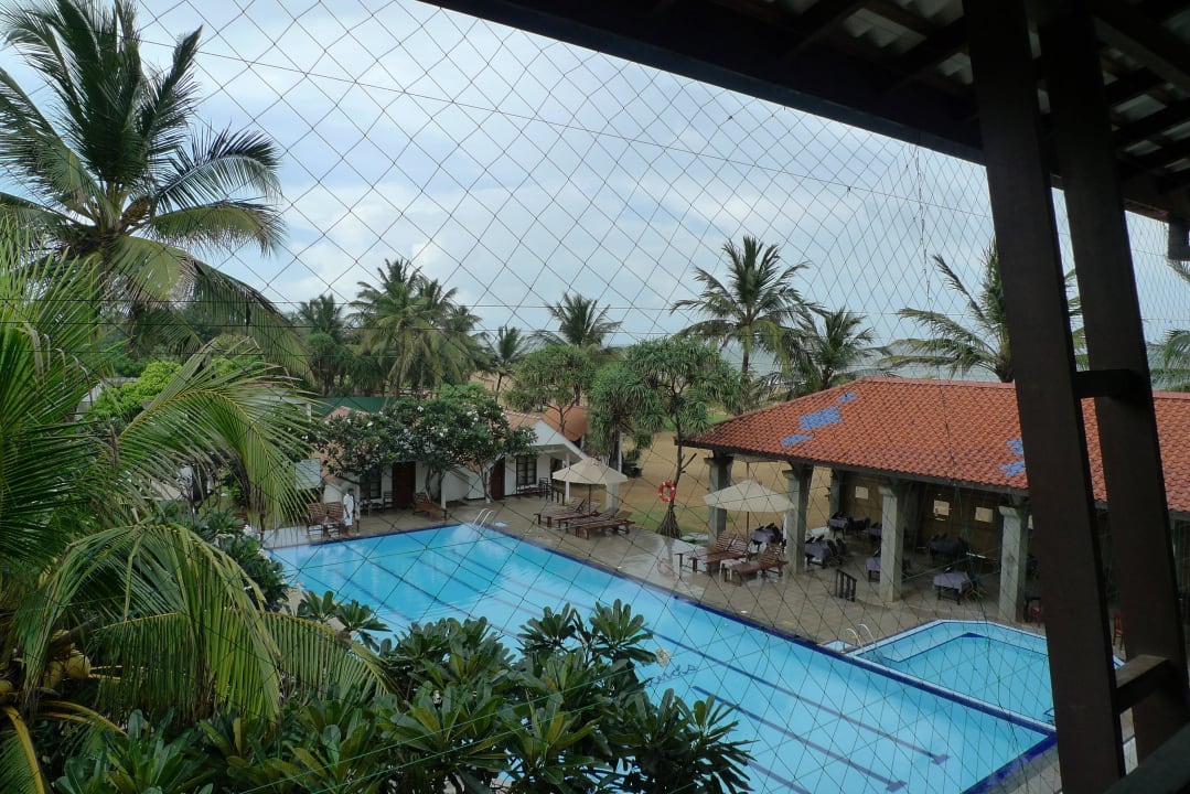 Ausblick Pool, etwas in Richtung Meerseite Goldi Sands Hotel