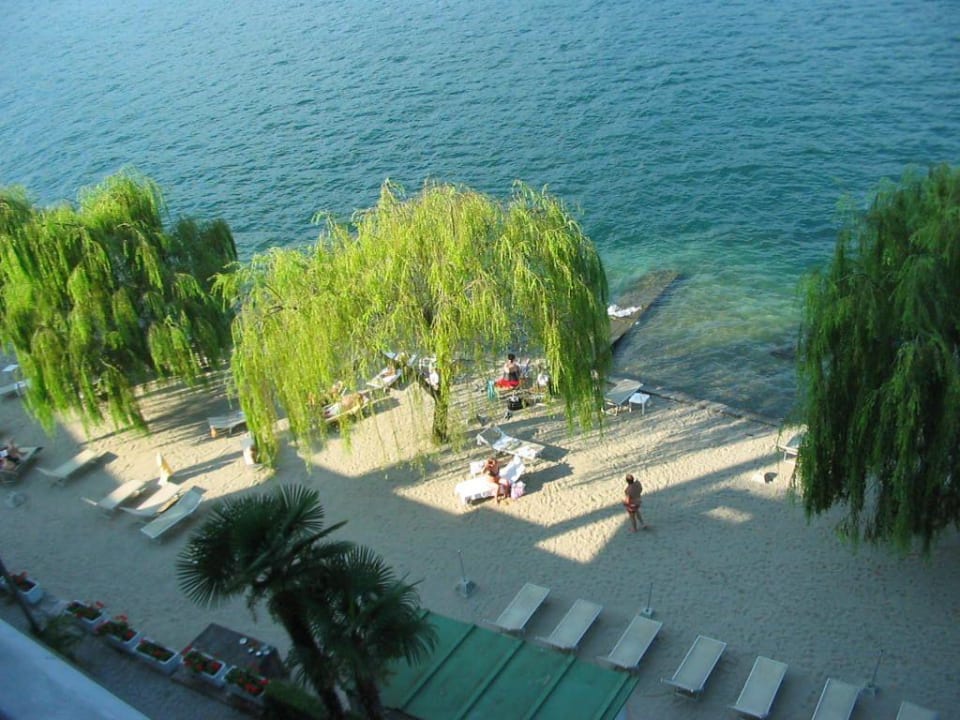Blick vom Zimmer auf den Strand Hotel Splendid